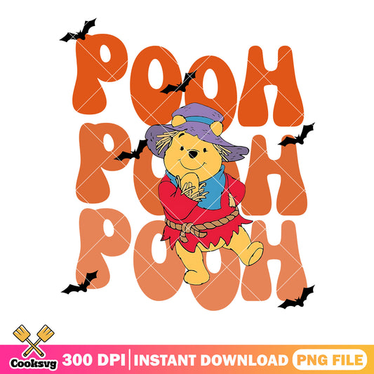 Pooh the wizard png, disney halloween png, scary halloween png 