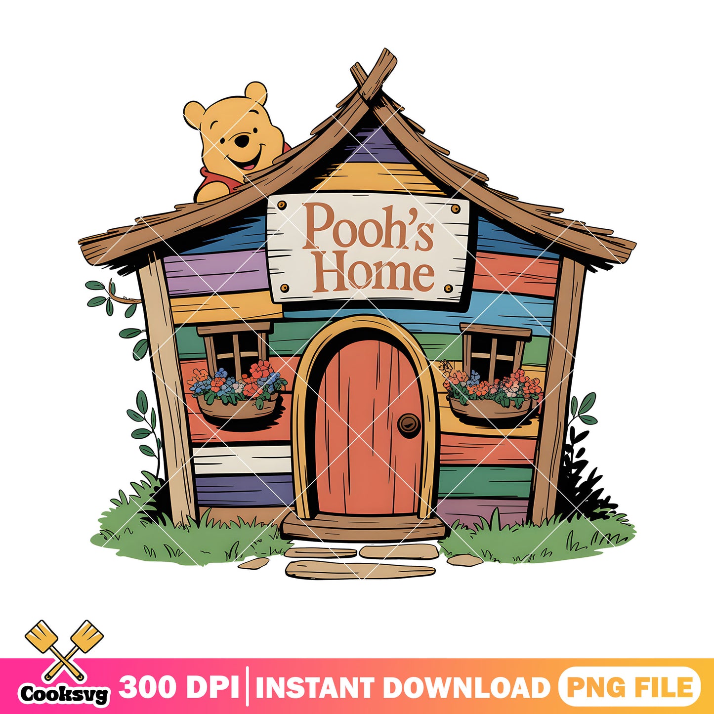 Pooh vibes home school png, classic pooh png,​ winnie the pooh png