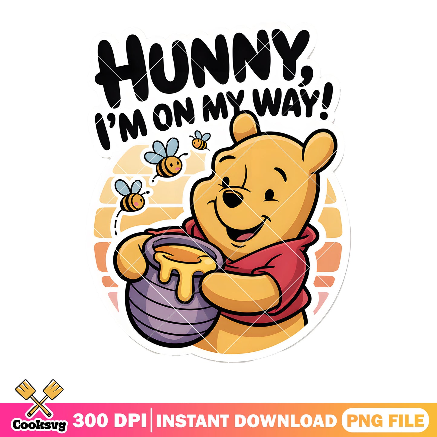 Pooh way to hunny png, honey bear pooh png, pooh poster png