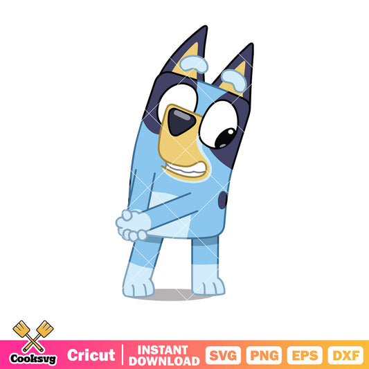 Pose bluey dog cartoon funny svg, character bluey svg, movie bluey​ svg