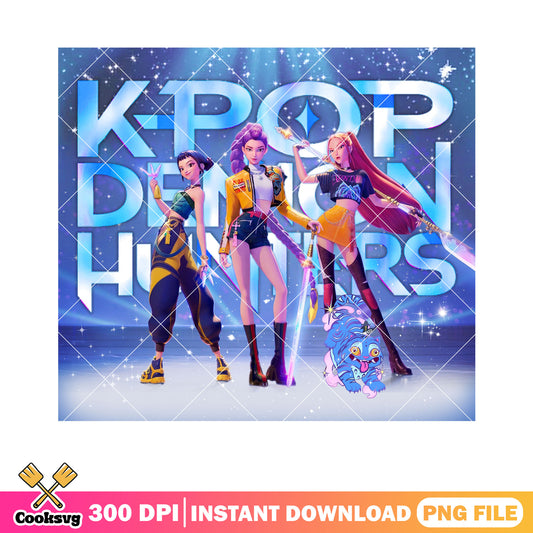 Poster debut huntrix anime png, demon hunters png, kpop music png