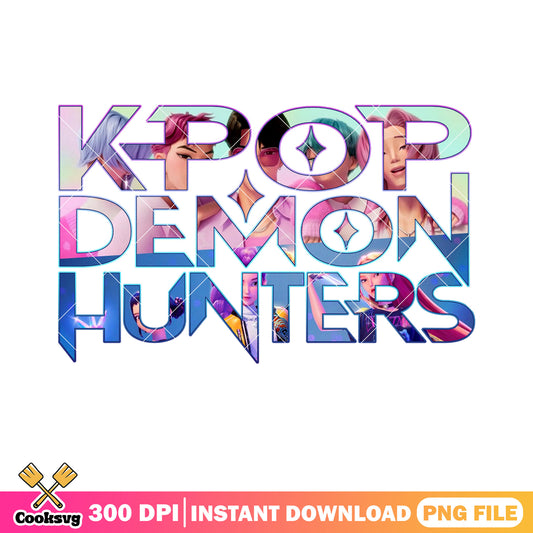 Poster kpop demon  png, logo demon png, hunter character png