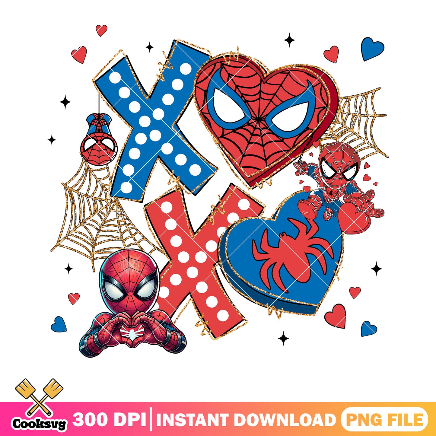 Poster spidy love vibes png, valentine poster png, marvel valentines png