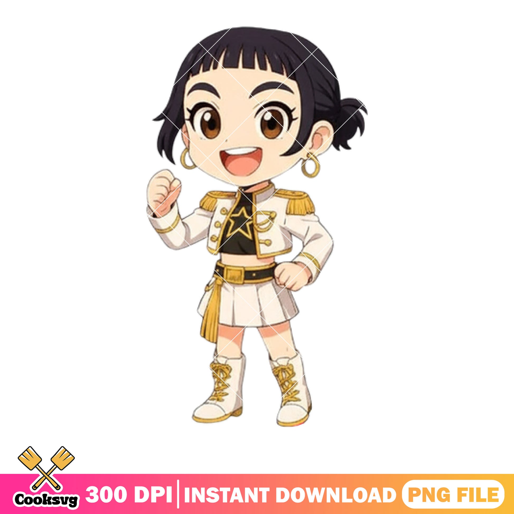 Poster zoey chibi anime png, girl kpop zoey png, chibi sticker png