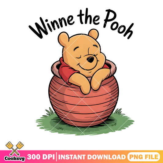 Pot the winnie bear png, disney poster png, winnie the pooh png
