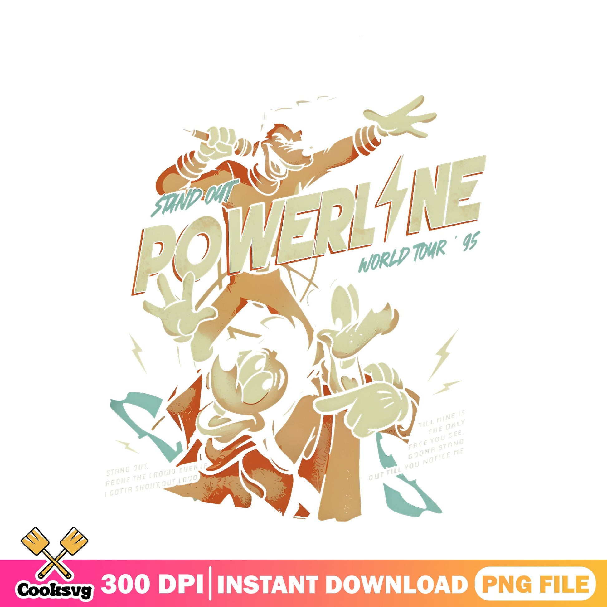 Powerline World Tour 95 PNG, A Goofy Movie PNG, Disney PNG
