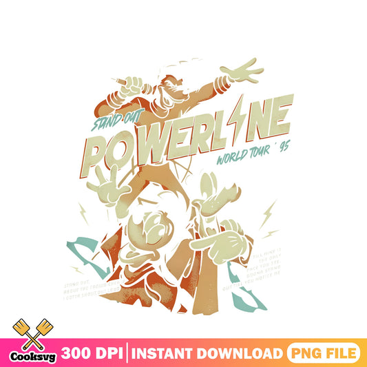 Powerline World Tour 95 PNG, A Goofy Movie PNG, Disney PNG