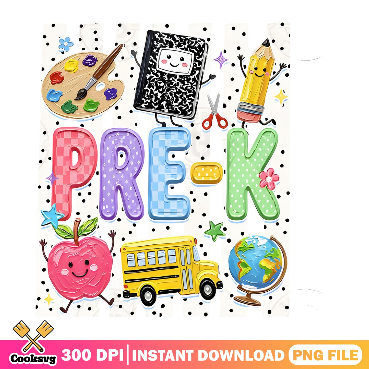 Pre-K Back To School PNG, First Day Of School PNG, Pre-K Teacher PNG