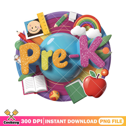 Pre-k design file png, back to school funny png, logo design png