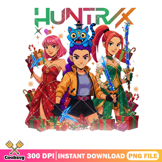 Presents hunters christmas png, derpy cat png, christmas gifts png