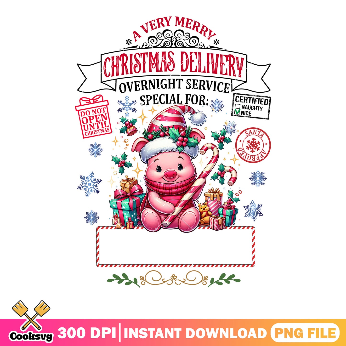 Presnet of christmas png, christmas delivery​ png, winnie the pooh png