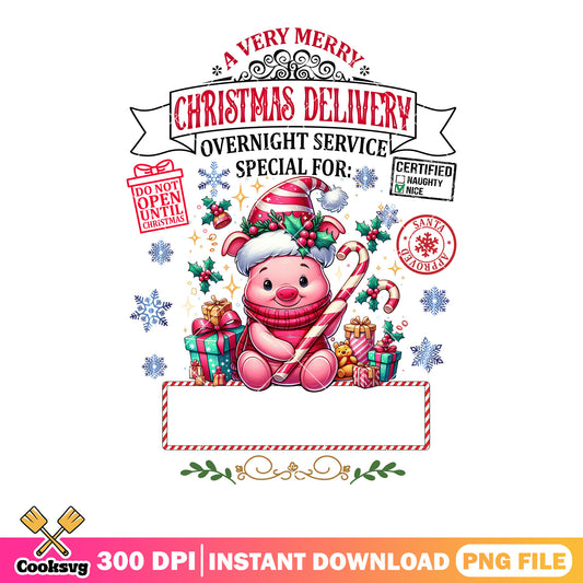 Presnet of christmas png, christmas delivery​ png, winnie the pooh png