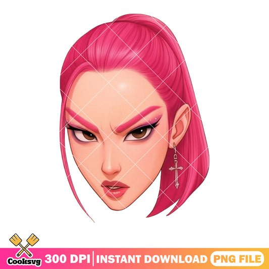 Pretty face mira png, huntrix mira png, kpop demon hunters png
