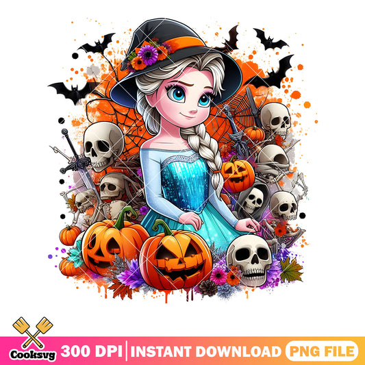 Princess Elsa png, halloween pumkin scary​ png, Disney Halloween png
