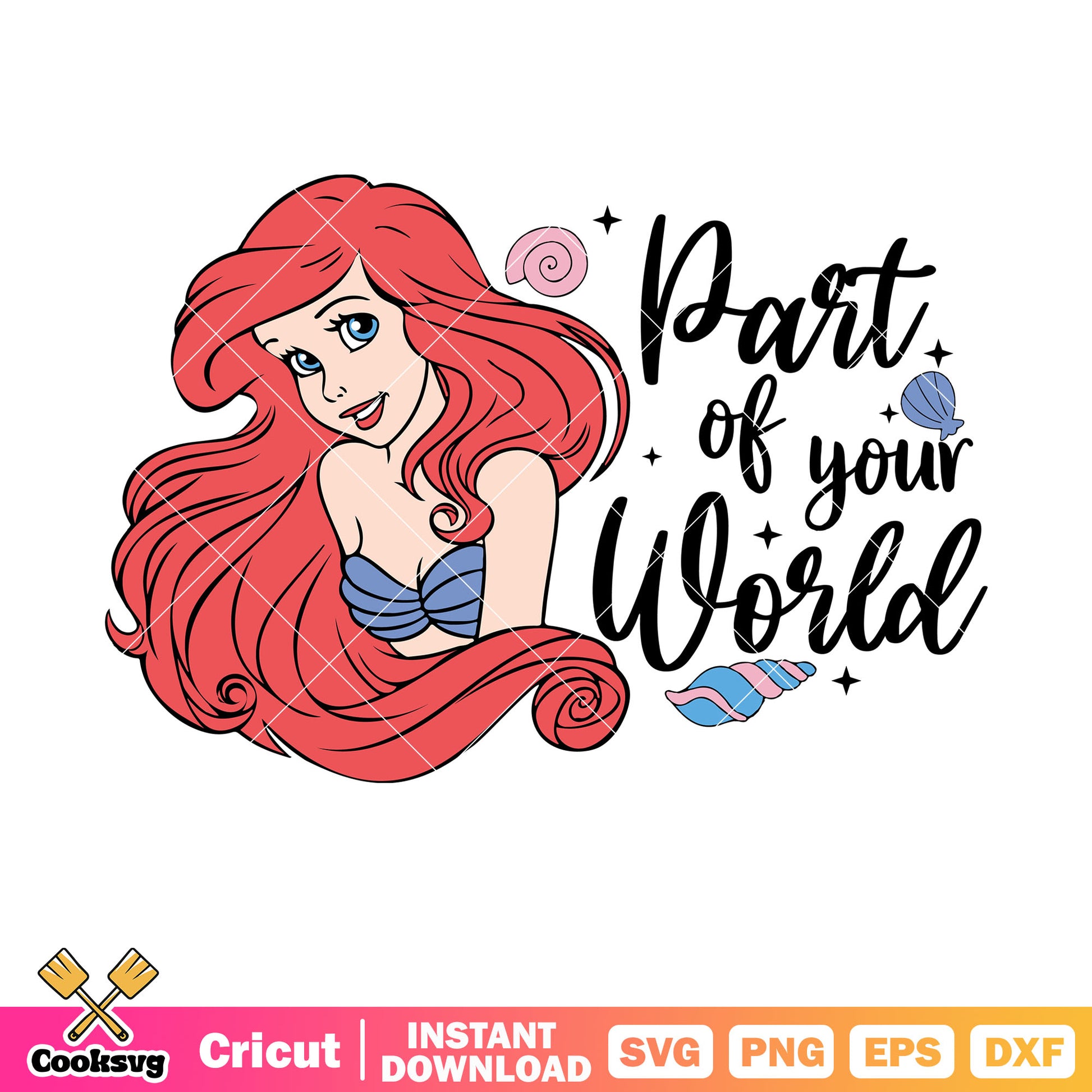 Princess ariel part of your world svg, princess ariel svg, princess quotes svg