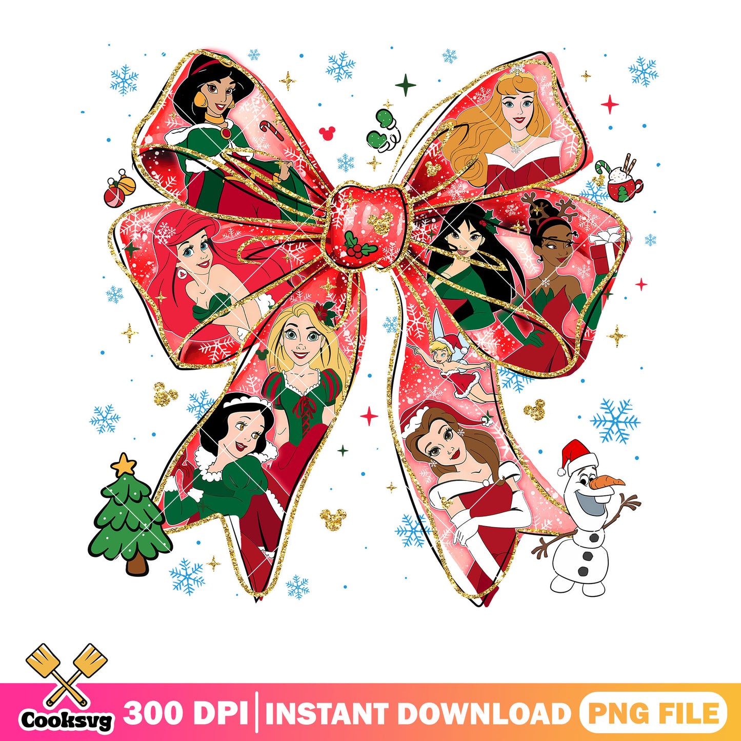 Princess christmas gaint png, red bow png, bow big christmas png