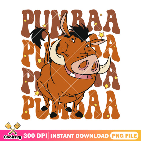 Pumbaa in his vibes png, Pumbaa disney png, the lion king png