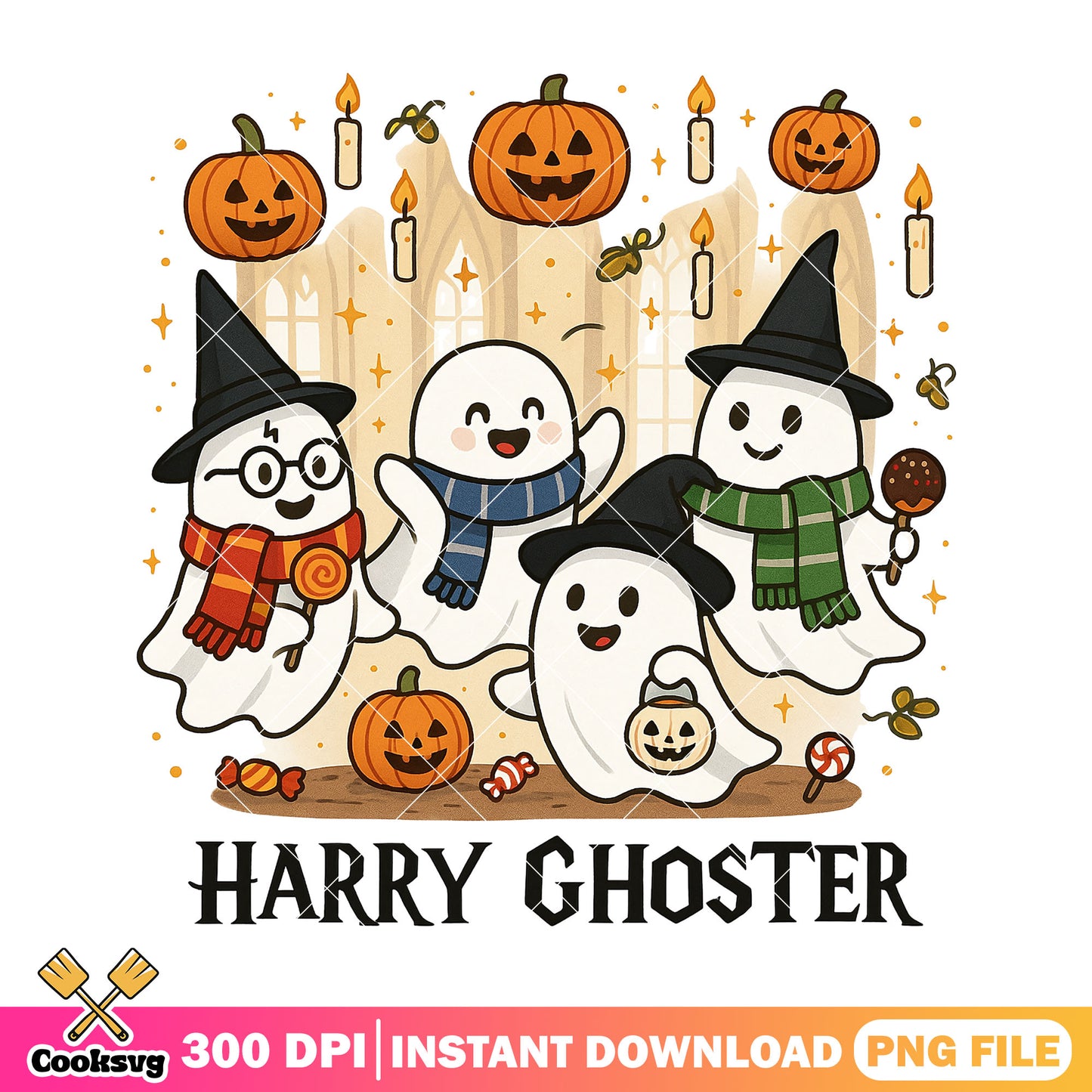 Pumpkin ghost halloween png, harry ghoster png, harry potter ghosts png
