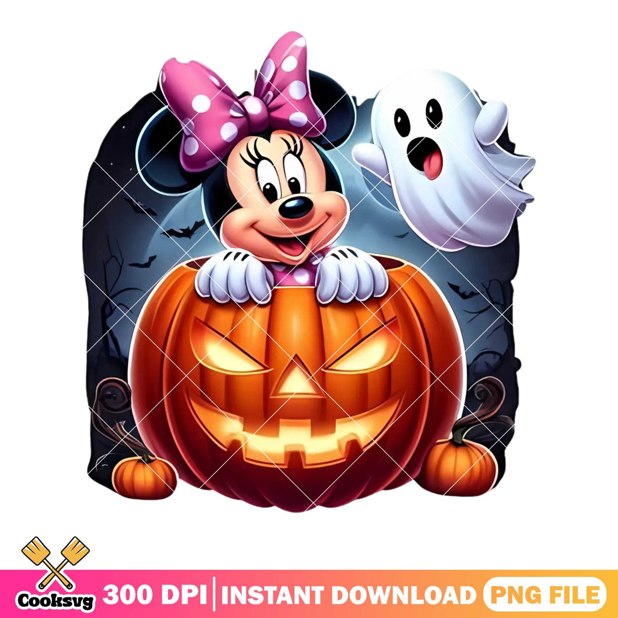 Pumpkin minnie in forest png, jack o lantern png, ghost baby png – Cooksvg