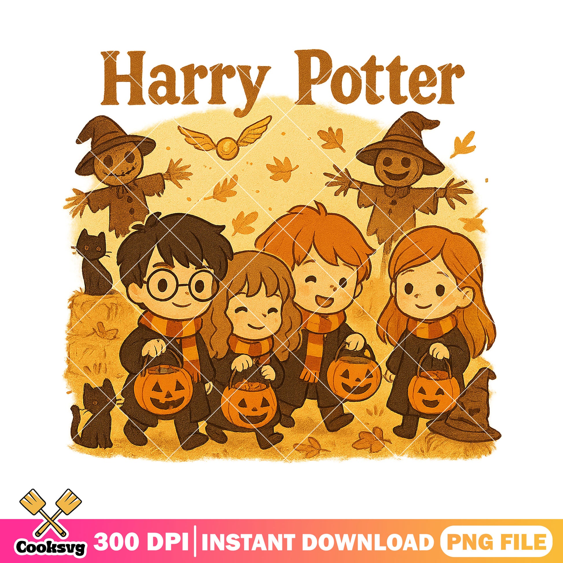Pumpkin witch harry potter png, happy halloween png, scary movies png