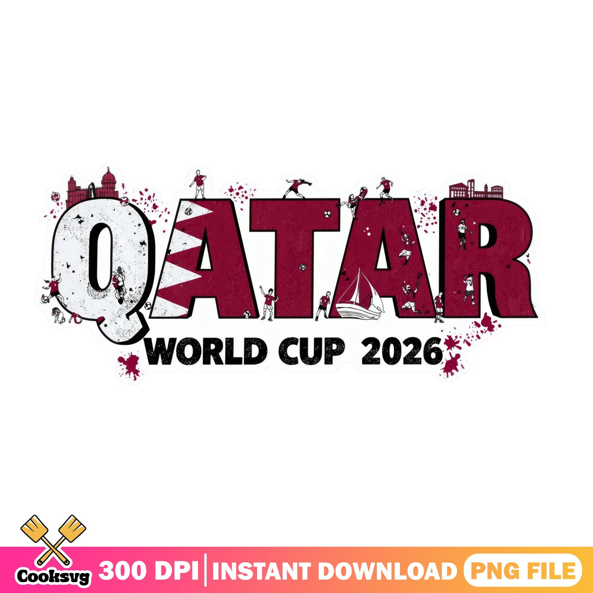 Qatar World Cup 2026 PNG, Soccer Football Fan Shirt, Sports PNG