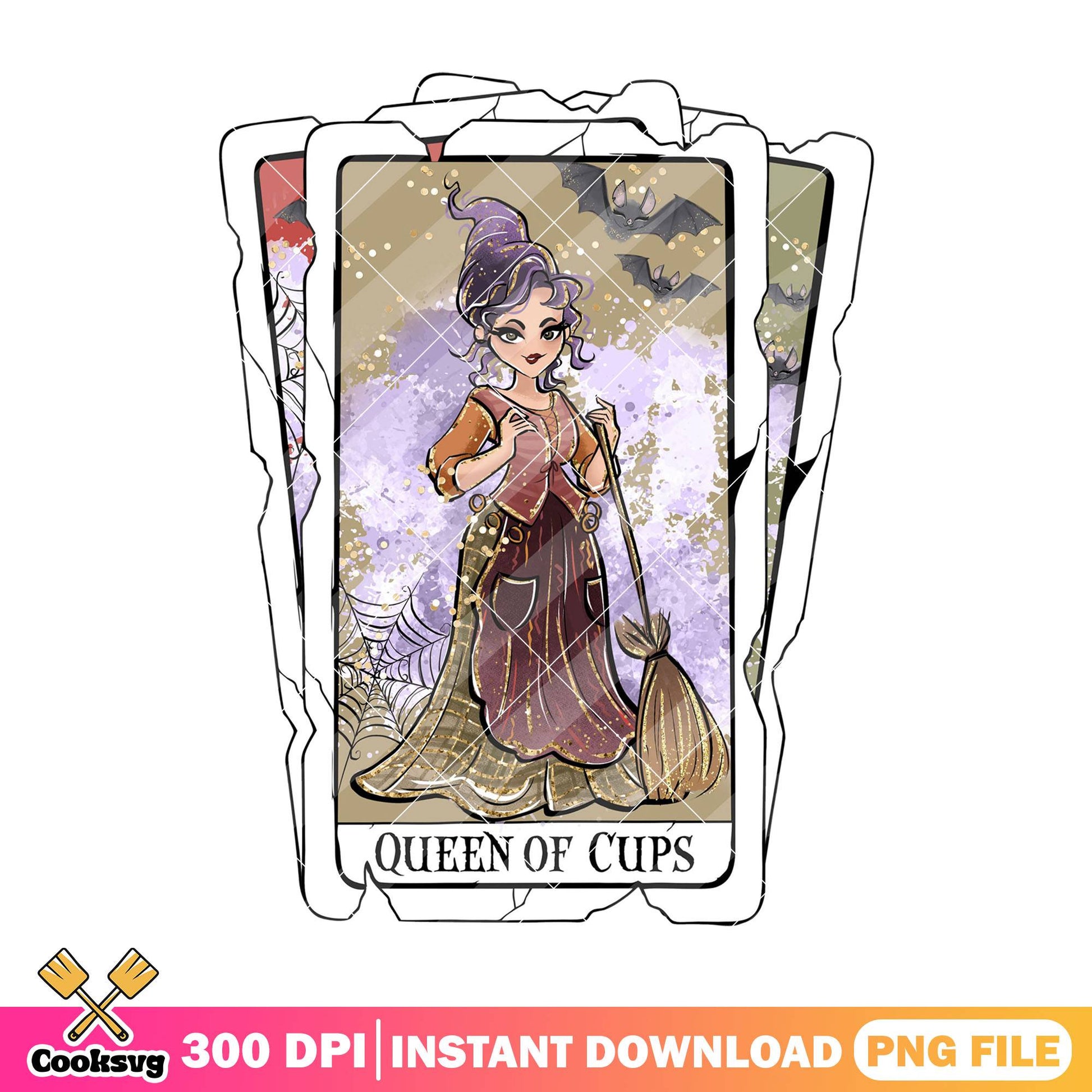 Queen of cups png, hocus pocus book​ png, happy halloween png