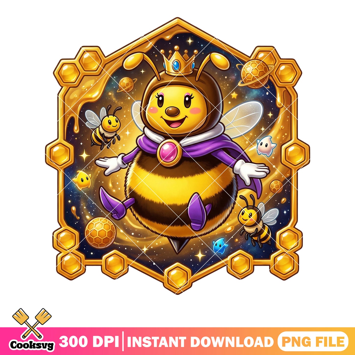 Queen of galaxy bee png, mario galaxy queen bee​ png, mario bros png