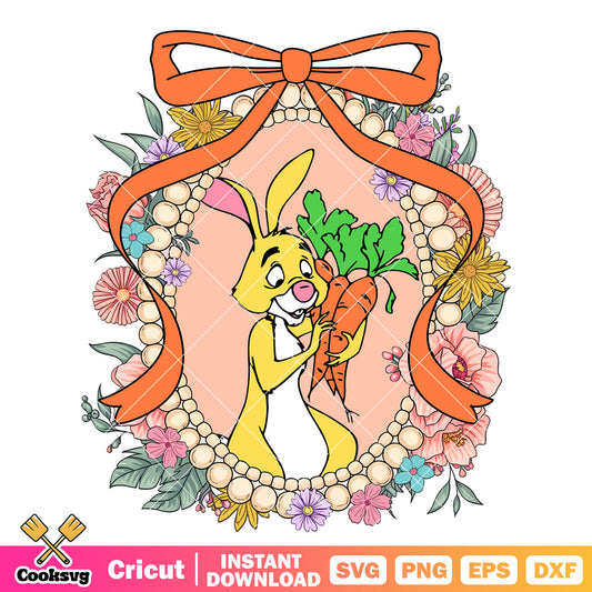 Rabbit and disney bow tie mirror png, winnie the pooh png