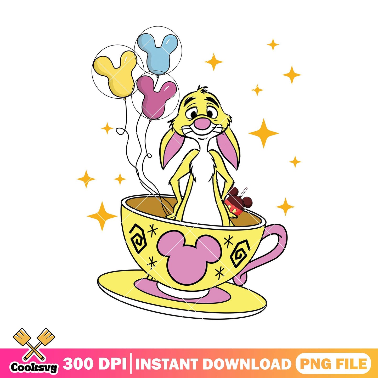 Rabbit cup of tea png, rabbit winnie the pooh​​​ png, disney movies png