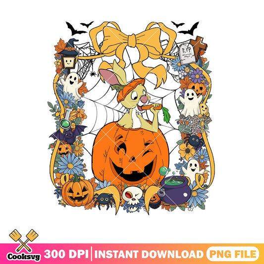 Rabbit halloween design png, disney rabbit png, halloween rabbit png