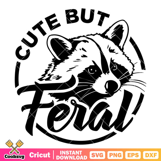 Raccon rocket cute but feral svg, cute raccoon​ svg, rocket raccoon svg