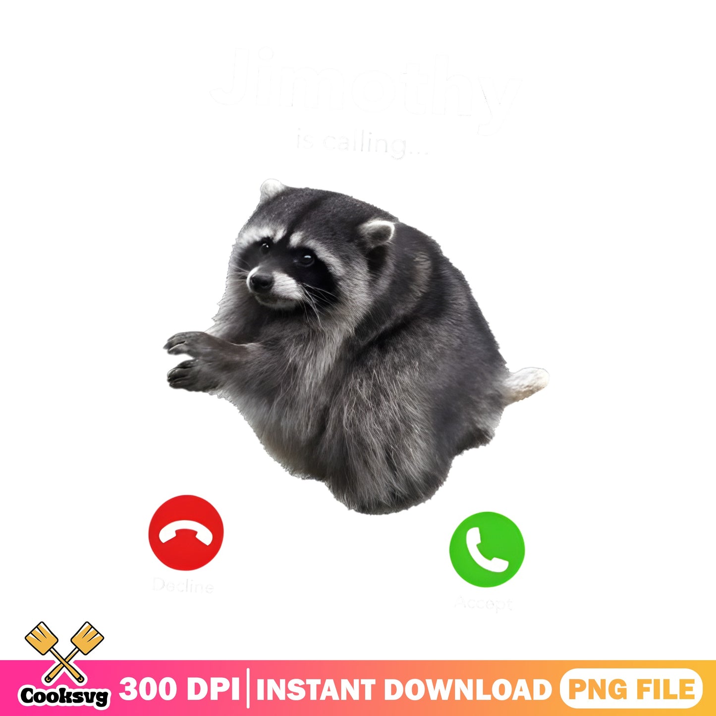 Raccoon Is Calling Funny Meme PNG, Cute Raccoon PNG, Animal PNG