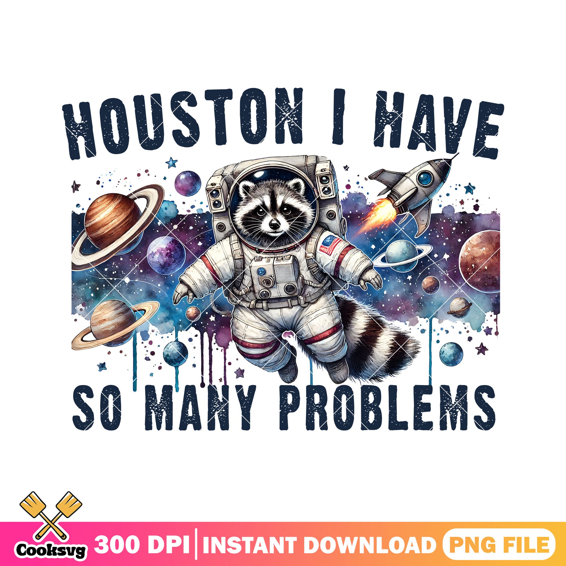 Raccoon moon space design png, halloween custome png, halloween png (2)