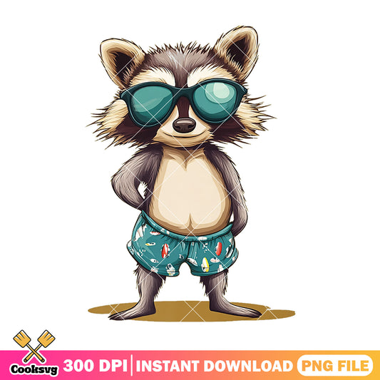 Raccoon rocket summer costume png, summer costume​ png, summer time png