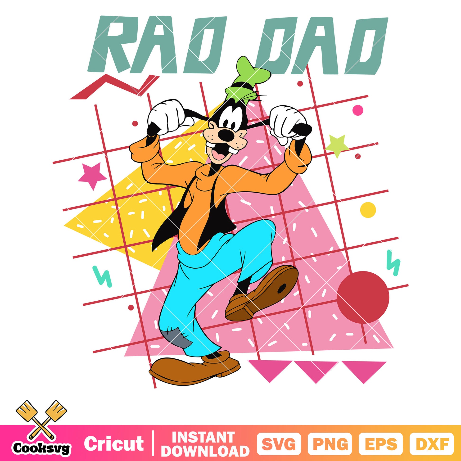 Rad dad goofy dog disney svg, rad dad​ svg, disney dad​ svg