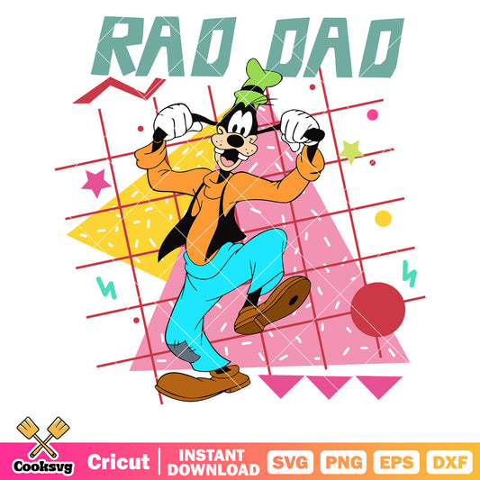 Rad dad goofy dog disney svg, rad dad​ svg, disney dad​ svg