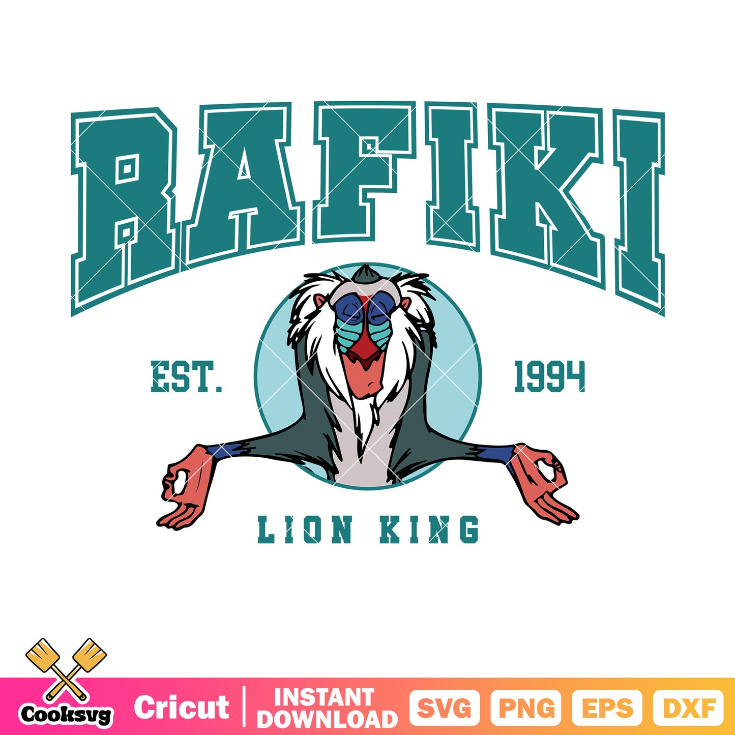 Rafiki est 1994 the lion king svg, lion king rafiki​ svg, disney lion king svg