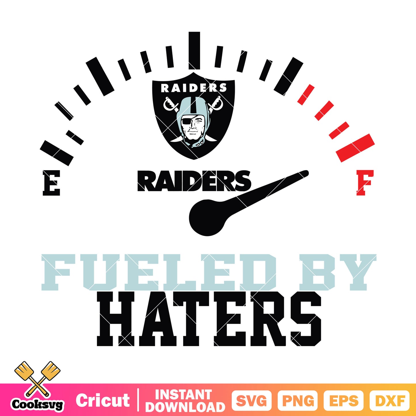 Raiders fueled by haters svg, oakland raiders svg, usa football svg