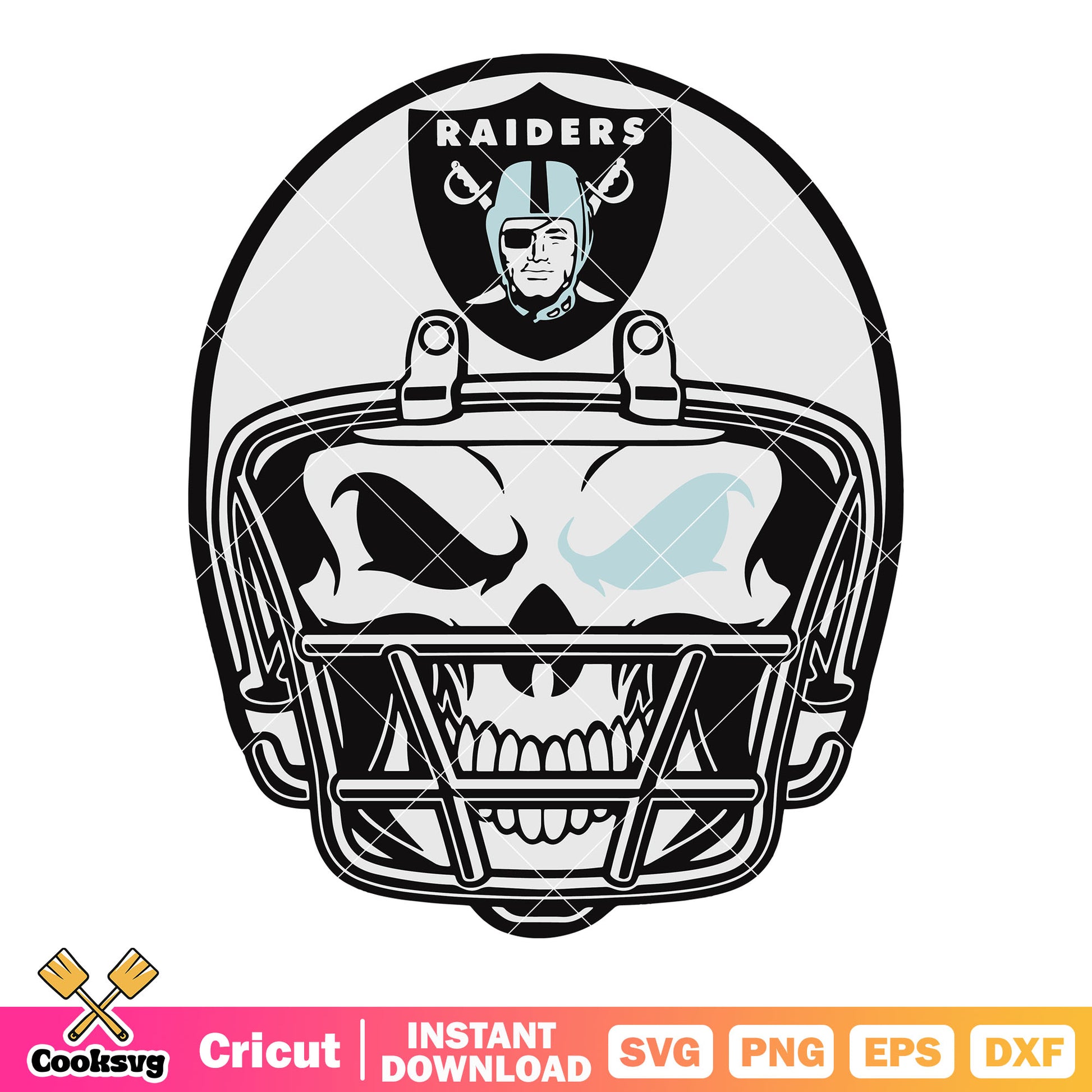 Raider skull shinny eye svg, la raiders svg, skull skeleton svg