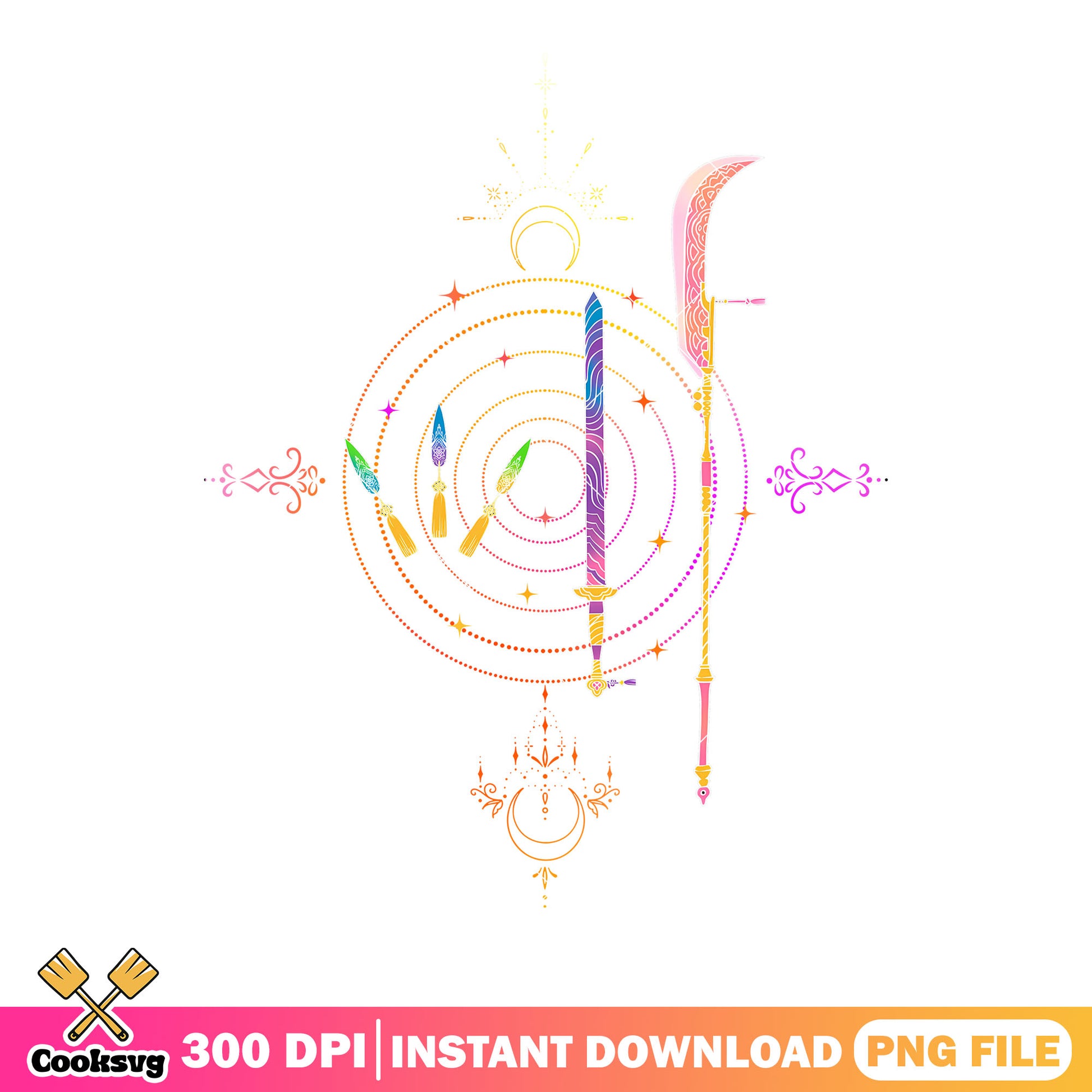 Rainbow weapon huntrix png, kpop demon hunters png, huntrix band png