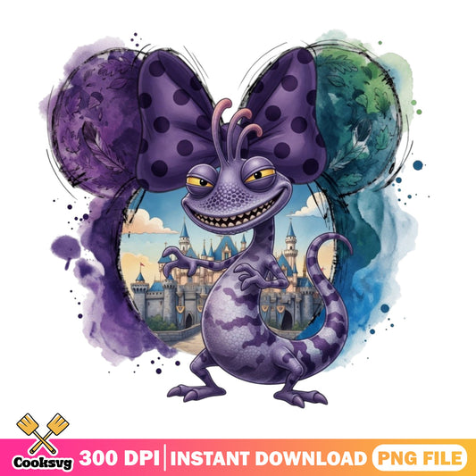 Randall Monsters Inc Disney Castle PNG, Mickey Ears PNG, Disney PNG