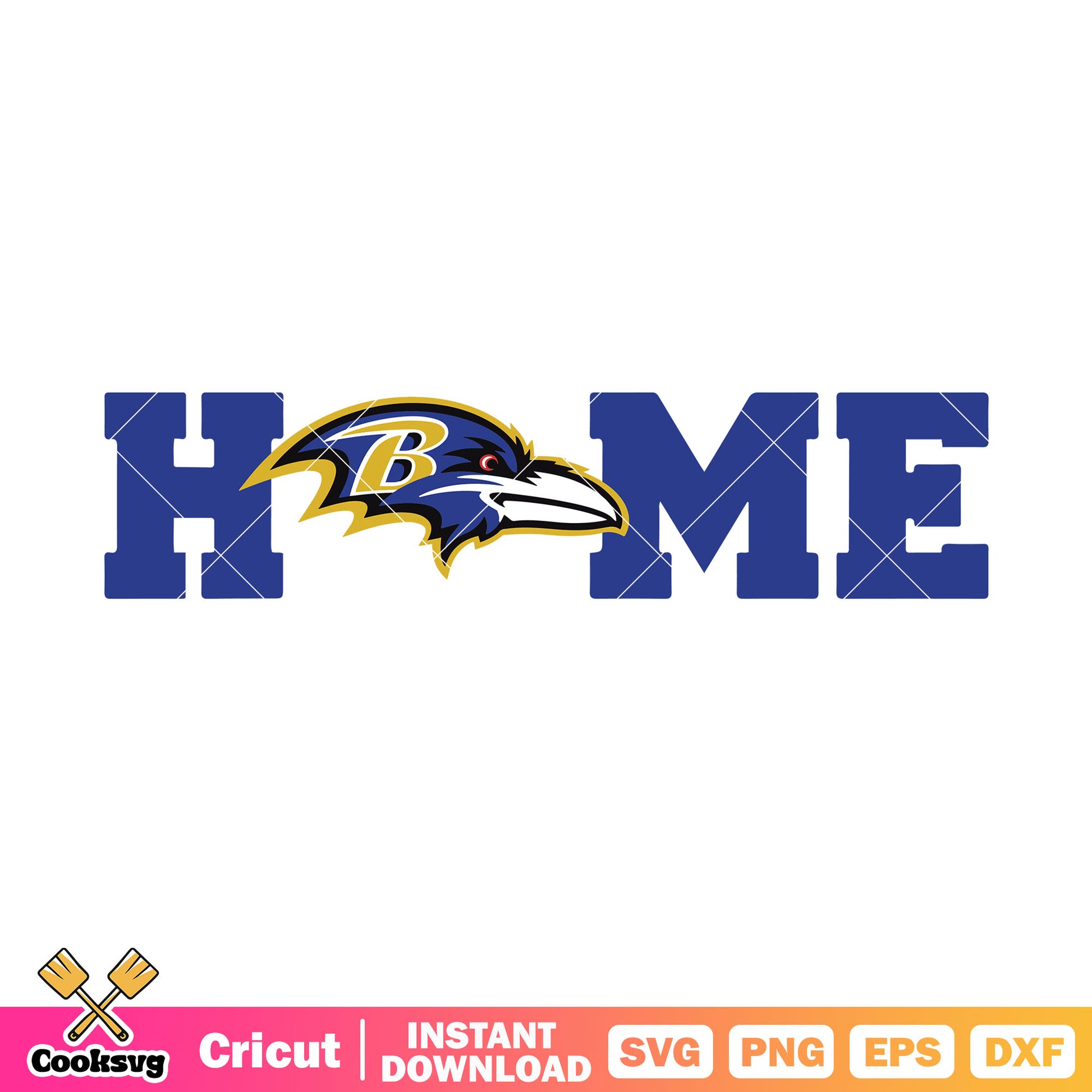 Ravens blue home svg. nfl teams svg, baltimore ravens svg