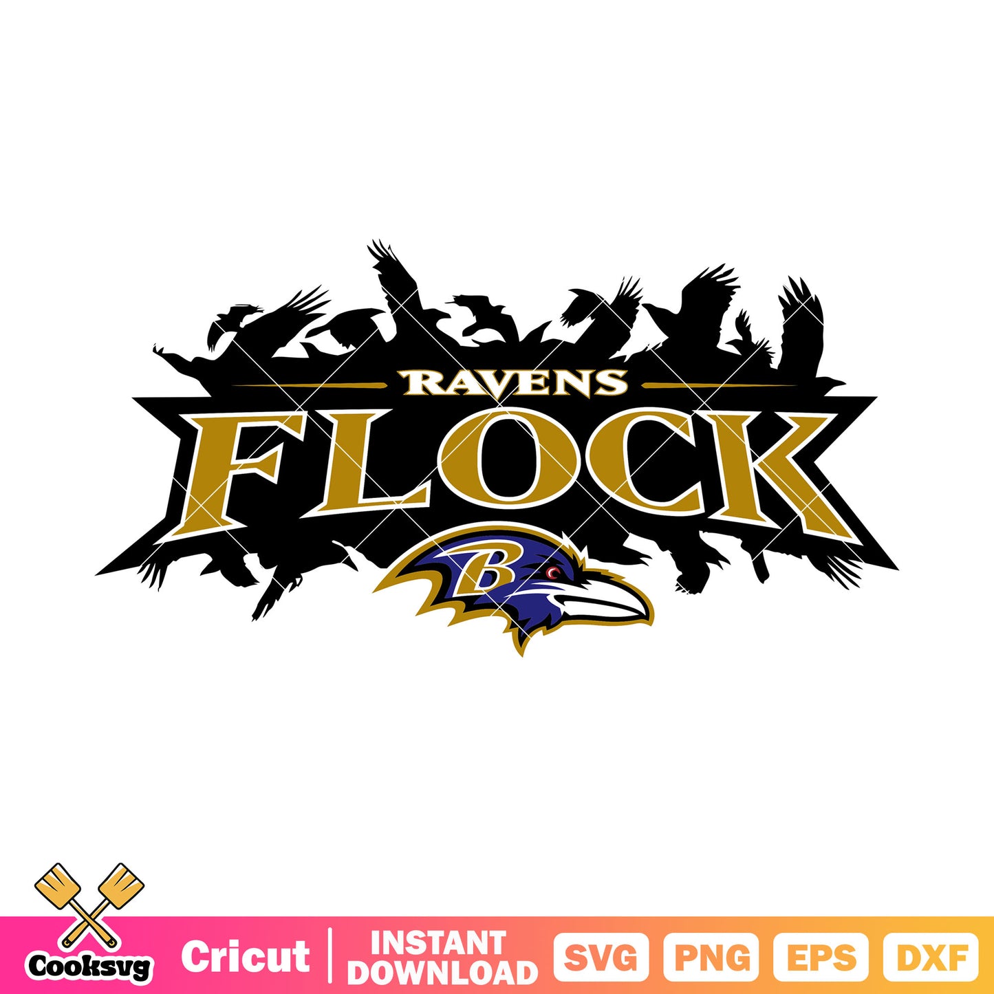 Ravens flock svg. john harbaugh​ svg, baltimore ravens svg