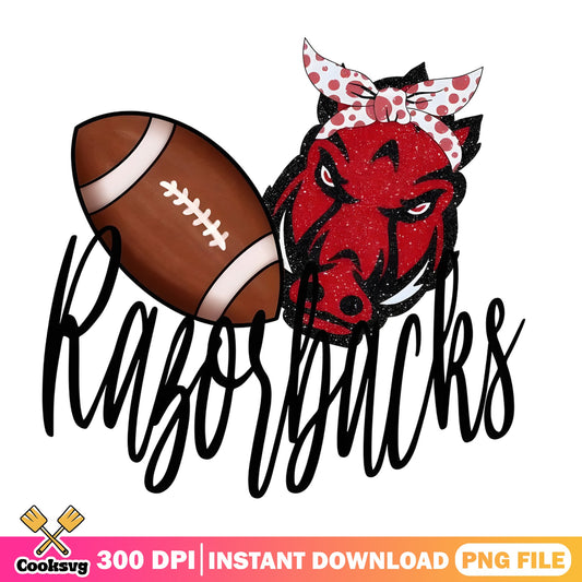 Razorbacks Football Mama PNG, Arkansas Razorbacks PNG, Game Day PNG