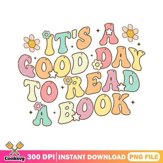 Read a book design png, good day png, going back to school png