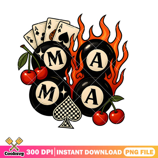 Rebel billyards mama png design, mother day png, mama vibes png
