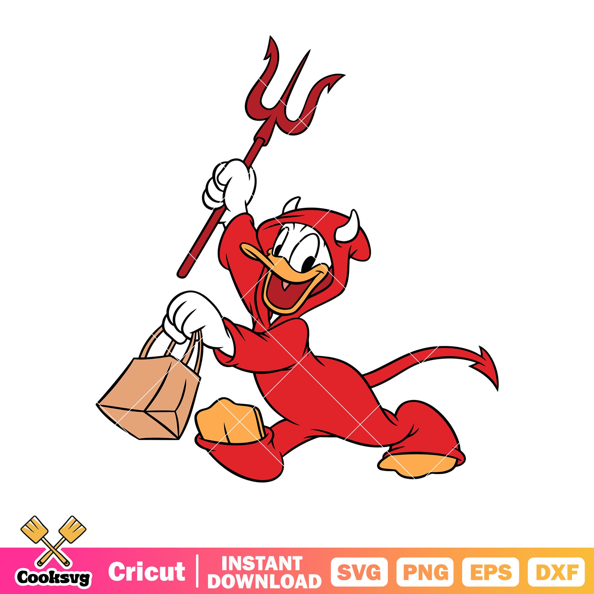 Red Devil Donald halloween svg