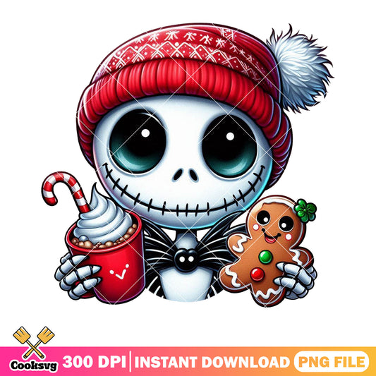 Red beani king pumpkin png, jack skelington png, merry christmas png