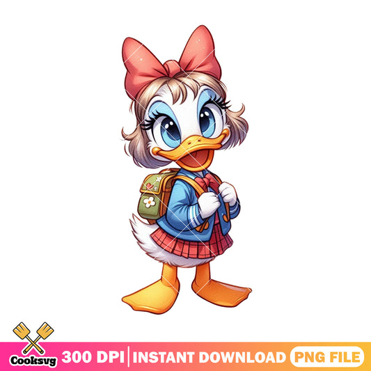 Red bow and daisy png, back to school day png, love daisy png