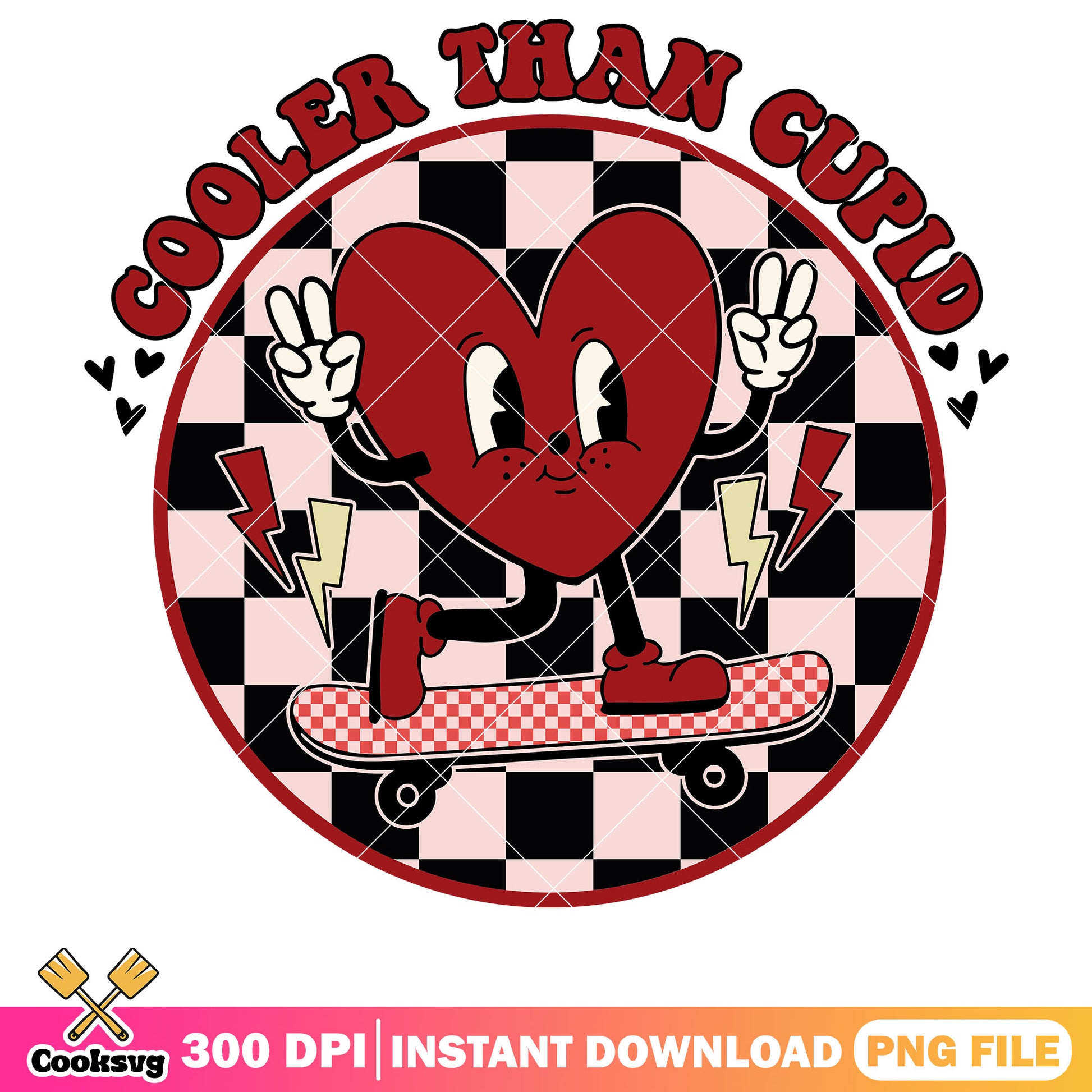 Red heart cooler than cupid png, cupid valentine png, love valentine png